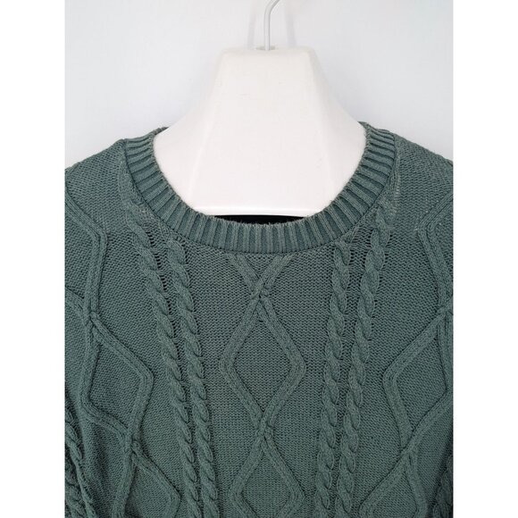 Hollister Cable Knit Sweater Women Size S Fisherman Chunky Oversized Pullover - Picture 3 of 10